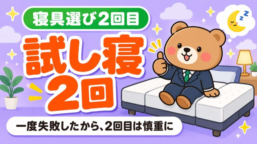 寝具選び2回目 試し寝2回